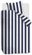 Vtwonen - vertical stripe dekbedovertrek - eenpersoons - 140x200 220cm - marineblauw