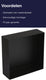 Plieger inbox inbouwnis - opbouwnis - rvs - 30x30x10 cm - matzwart