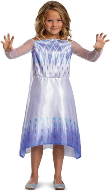 Disguise disney - frozen 2, sneeuw koningin elsa basic plus , maat m (7-8 jaar), meisjes