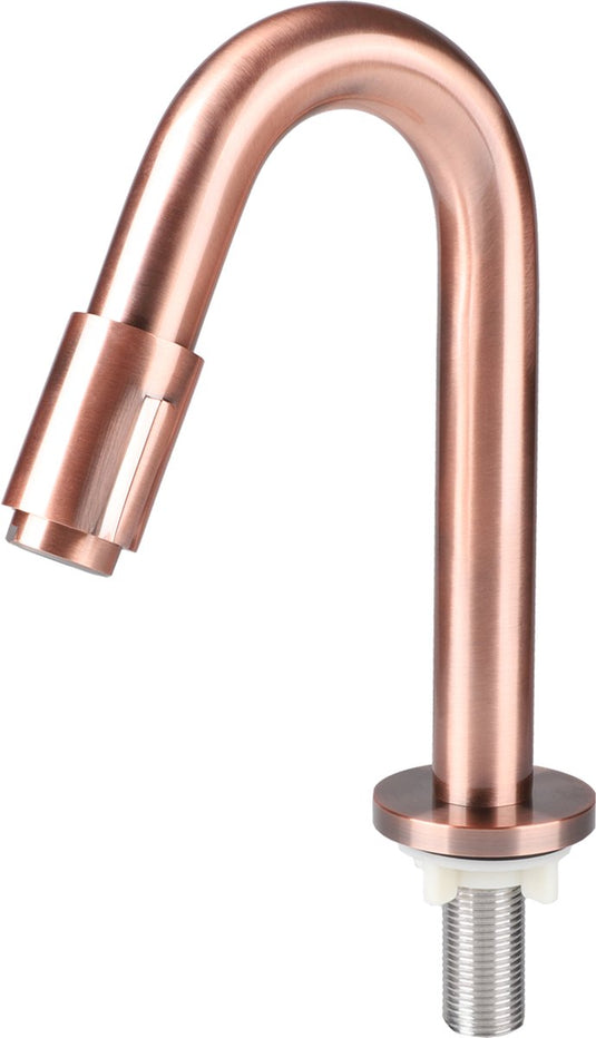 Differnz fonteinkraan gebogen 19cm rood koper