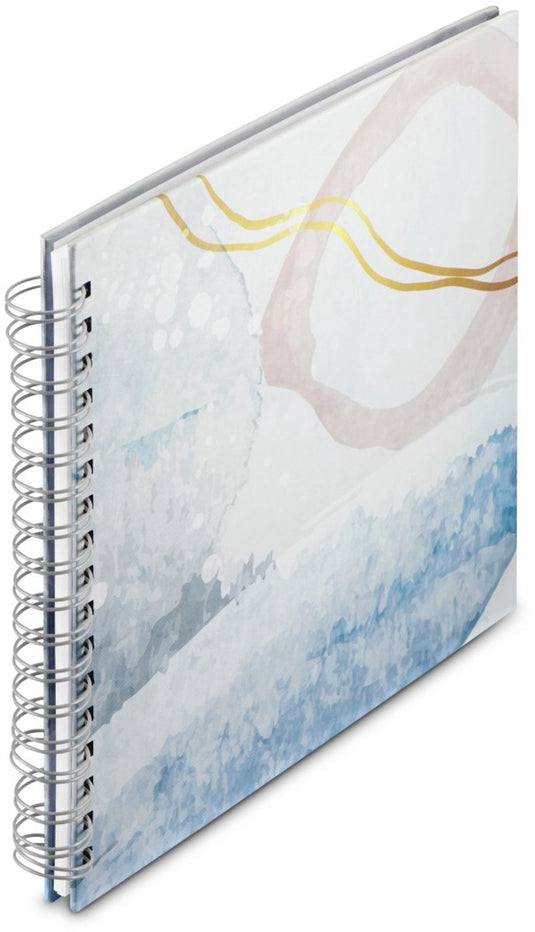 Hama spiraal fotoalbum - watercolor - 28x24 - 50 pagina's - blauw