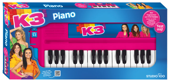 Load image into Gallery viewer, K3 speelgoedinstrument - piano met drumpad - met fragmenten van 5 liedjes - inclusief batterijen
