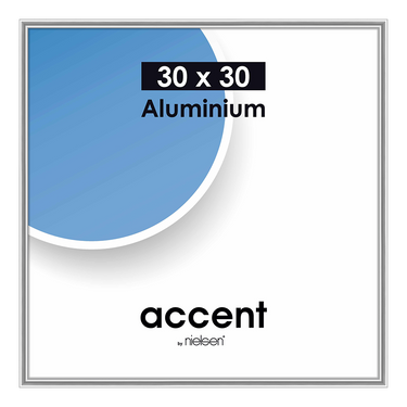 Nielsen design nielsen fotolijst 54123 accent glanzend zilver 30x30 cm