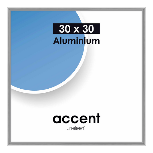 Nielsen design nielsen fotolijst 54123 accent glanzend zilver 30x30 cm