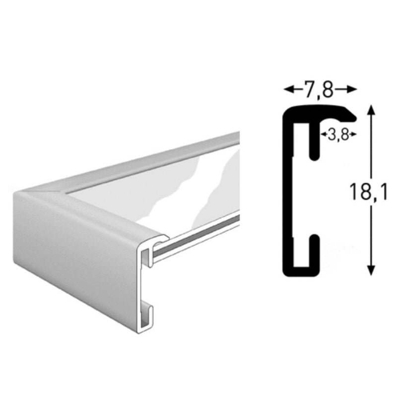 Load image into Gallery viewer, Nielsen design nielsen fotolijst 59844 accent mat zilver 30x45 cm
