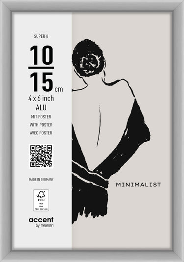 Nielsen design nielsen fotolijst 5411124 super 8 mat zilver 10x15 cm