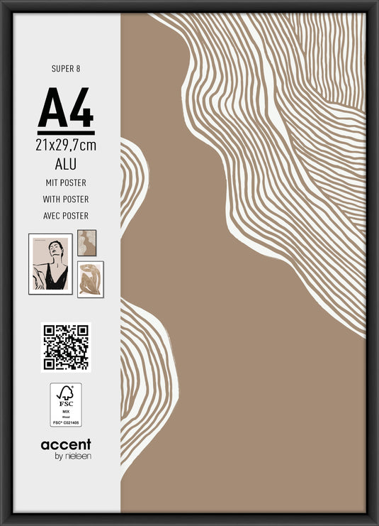 Nielsen design nielsen fotolijst 5421126 super 8 zwart 21x29,7 cm
