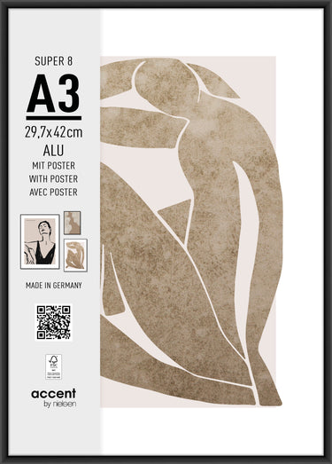Nielsen design nielsen fotolijst 5424126 super 8 zwart 29,7x42 cm