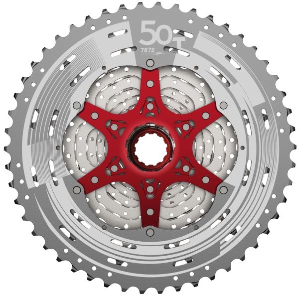 Load image into Gallery viewer, SunRace cassette 12V 11-50 CSMZ90 metallic
