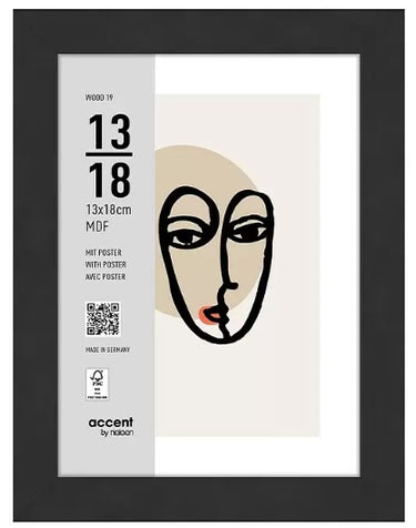 Nielsen design nielsen fotolijst 3232201 wood 19 zwart 13x18 cm