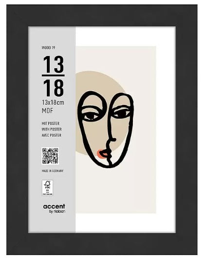 Load image into Gallery viewer, Nielsen design nielsen fotolijst 3232201 wood 19 zwart 13x18 cm
