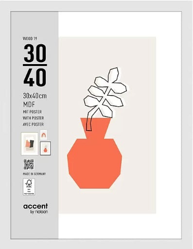 Load image into Gallery viewer, Nielsen design nielsen fotolijst 3230202 wood 19 wit 30x40 cm
