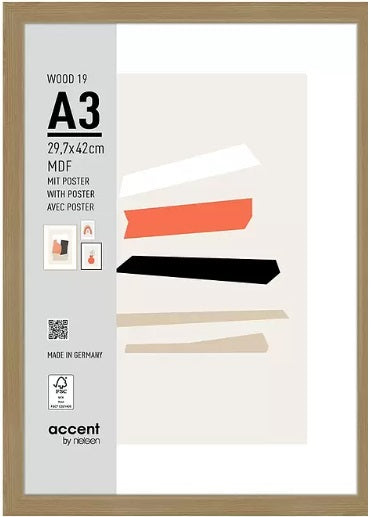 Nielsen design nielsen fotolijst 3224204 wood 19 naturel 29,7x42 cm