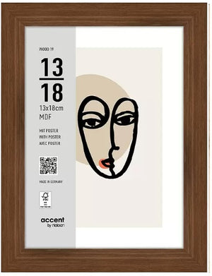 Nielsen design nielsen fotolijst 3232205 wood 19 walnut 13x18 cm