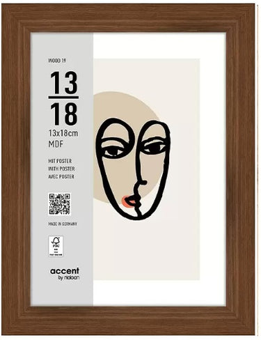 Nielsen design nielsen fotolijst 3232205 wood 19 walnut 13x18 cm