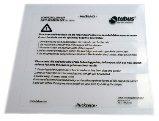 Tubus protection foil - set