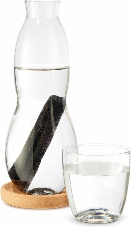Black blum black+blum personal waterkaraf met filter en glas - 800ml