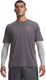 Under armour ua tech play short sleeve-gry heren sportshirt - castlerock - outrageous oranje
