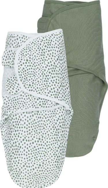 Meyco baby cheetah uni swaddle inbakerdoek - 2-pack - forest green - 0-3 maanden - 1.0 tog