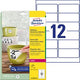 Etiketten avery l4776rev-20 wit 240 st