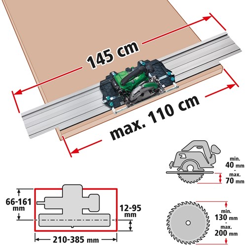 Load image into Gallery viewer, Wolfcraft geleiderail | fks 145 | 1 stuk - 6913000
