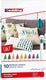 Edding 4600 textielstift assorti fun kleuren set - ronde punt - 1 mm - set van 10 stuks - kleding versieren - textielstiften wasmachinebestendig (60°c) om op textiel te tekenen - na het strijken wasmachine bestendig