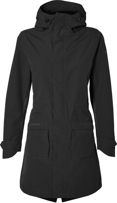 Basil mosse parka regenjas dames - zwart - maat xl
