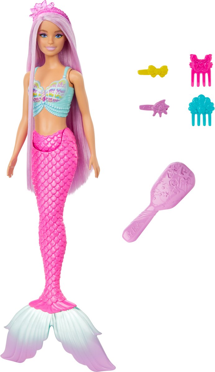 Load image into Gallery viewer, Barbie modepop zeemeermin met lang haar
