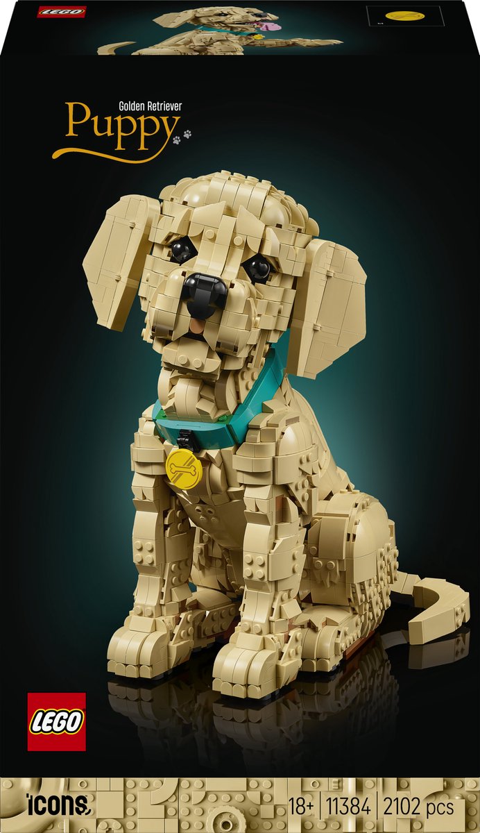Afbeelding laden in galerijviewer, Lego ® icons golden retriever puppy - decoratieve dierenfiguur - bouwset voor volwassenen - 11384
