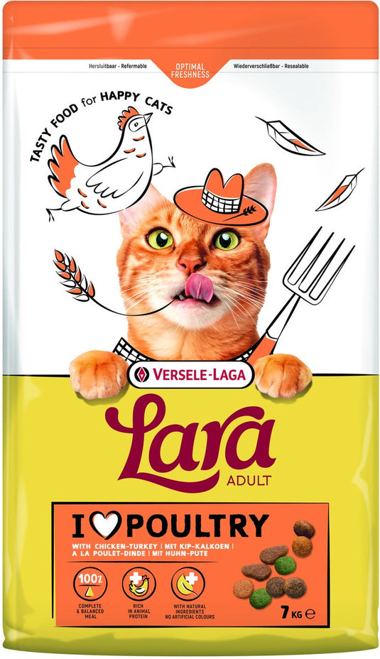 Lara adult kip kalkoen - kattenvoer - 7 kg