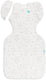 Love to dream ™ babyslaapzak swaddle up™ - inbakeren afbouwen - baby 6-9 maanden - 8.5-11 kg - zomer - 0.2 tog - wit met tekst