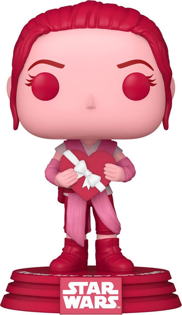 Funko star wars verzamelfiguur valentines pop! star wars rey 9 cm roze