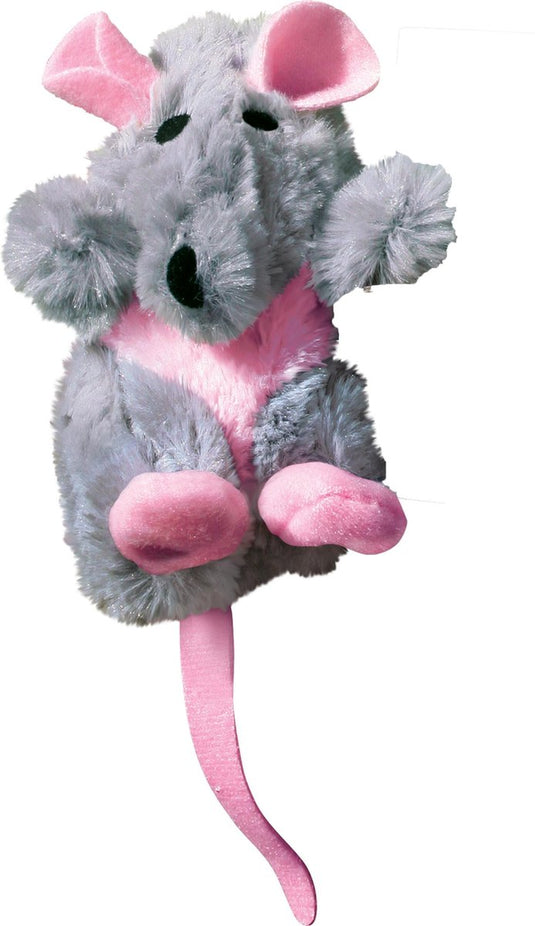 Kong catnip rat – kattenspeeltjes – kattenkruid – 14cm – grijs