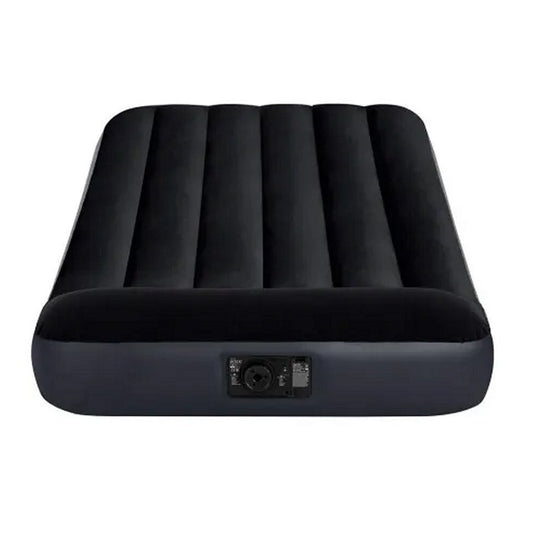 Intex 64146 pillow rest classic twin luchtbed + pomp 99x191x25 cm zwart