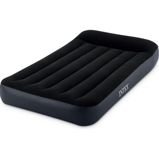 Intex 64146 pillow rest classic twin luchtbed + pomp 99x191x25 cm zwart