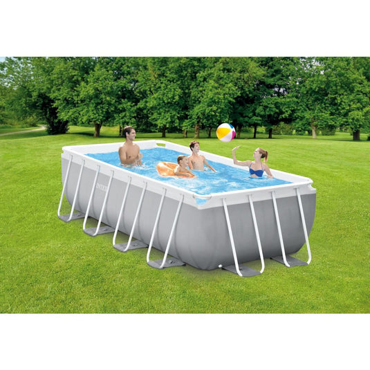 Intex 26790gn prism frame zwembad 400x200x122 cm grijs blauw