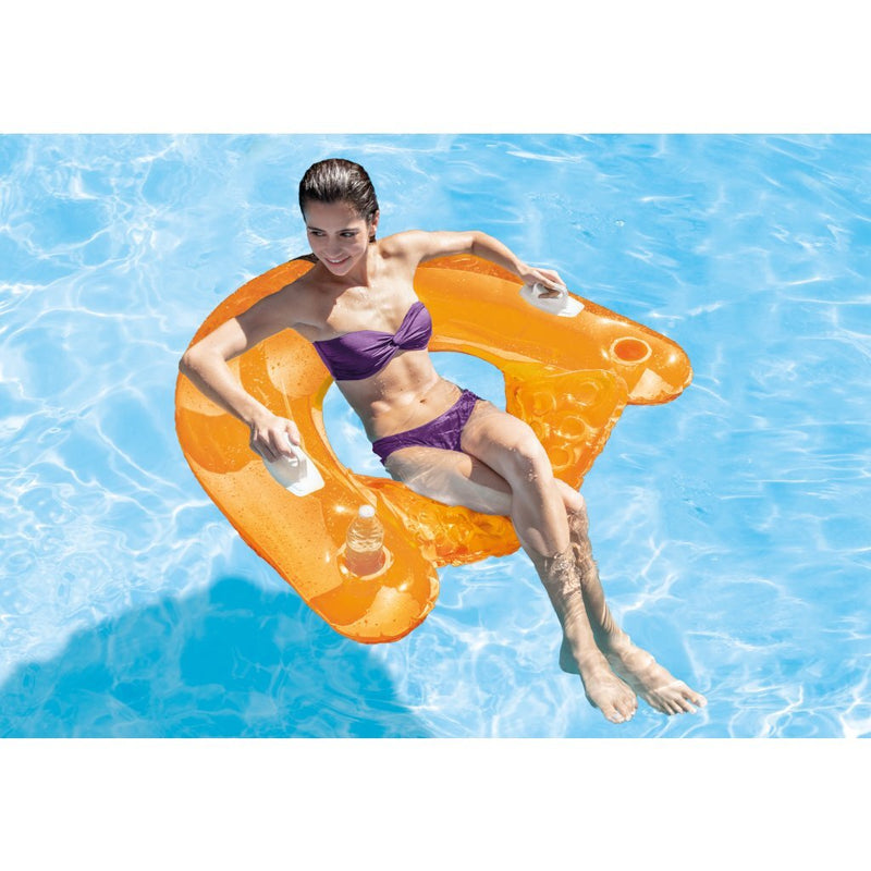 Load image into Gallery viewer, Intex 58859eu wet set collection sit #039;n float opblaasbare drijfstoel verschillende kleuren
