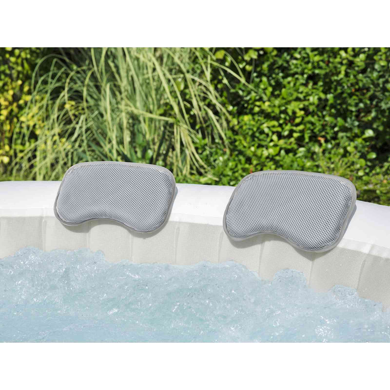 Load image into Gallery viewer, Bestway spa badkussen 2 st staal en pvc grijs
