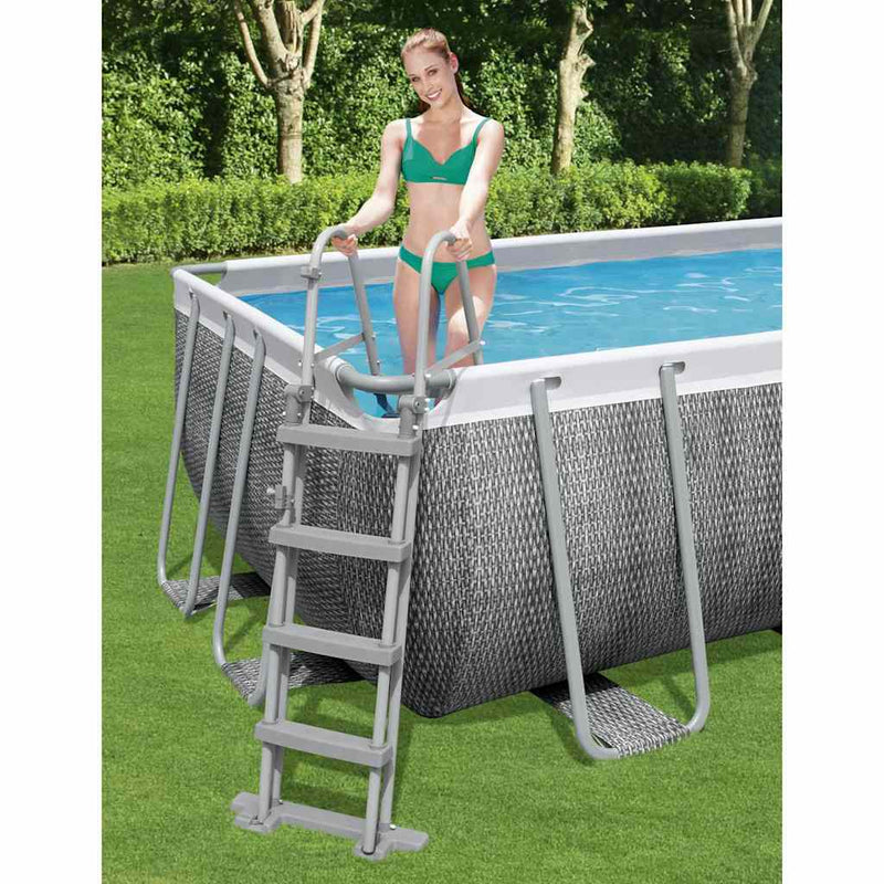 Afbeelding laden in galerijviewer, Bestway zwembadladder flowclear met 4 treden 122 cm
