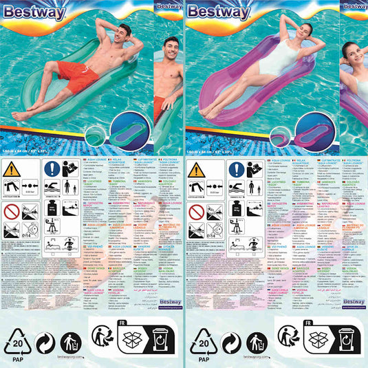 Bestway zwembadlounger opblaasbaar aqua lounge