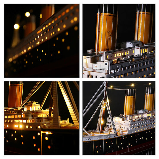 Cubic fun 3d puzzel titanic met led verlichting - 266st.
