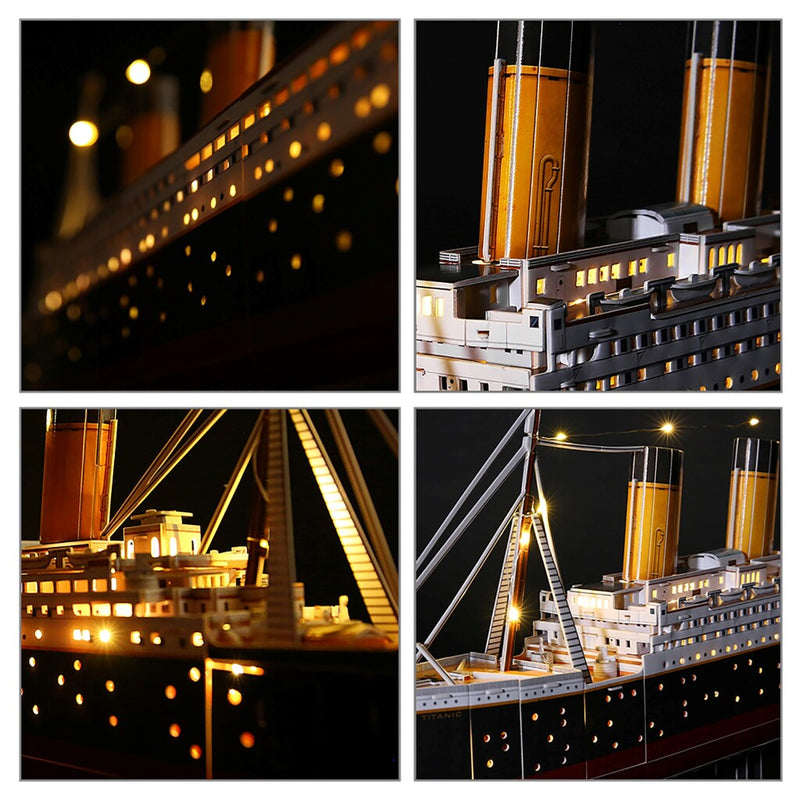 Load image into Gallery viewer, Cubic fun 3d puzzel titanic met led verlichting - 266st.
