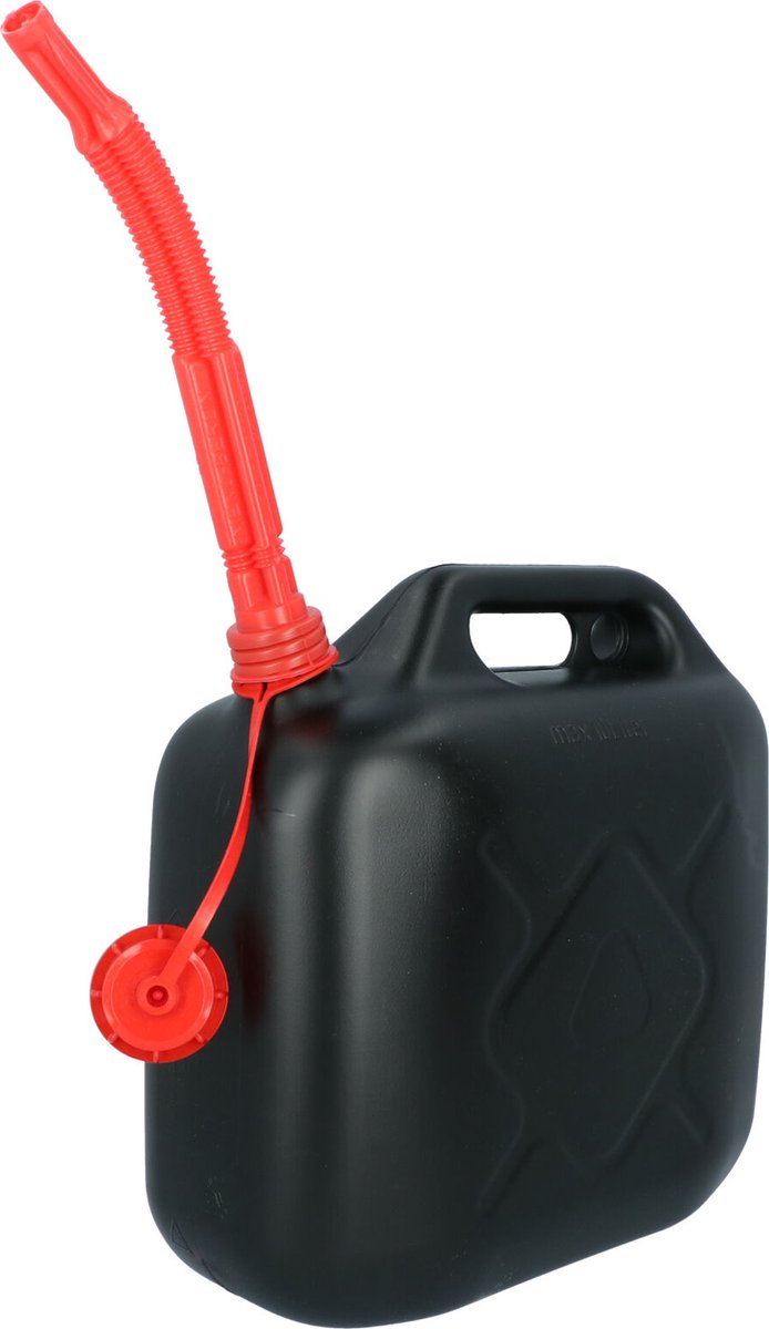 Load image into Gallery viewer, Carpoint benzinekan 10 liter - jerrycan met un-keurmerk - makkelijk vulbaar - flexibele schenktuit schroefdop inclusief schenktuit – lekvrij veilig
