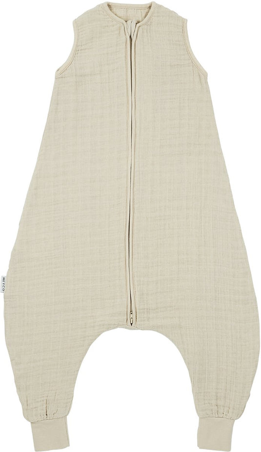 Meyco baby uni zomer slaapoverall jumper - 104 cm - pre-washed hydrofiel - soft sand