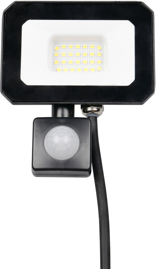 Rl live your light reality funchal - wandlamp - zwart mat - incl. 1x smd 20 w - bewegingssensor - wandmontage - niet geschikt voor externe dimmer - kantelbaar - 4000k - buitenverlichting - ip44
