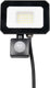 Rl live your light reality funchal - wandlamp - zwart mat - incl. 1x smd 20 w - bewegingssensor - wandmontage - niet geschikt voor externe dimmer - kantelbaar - 4000k - buitenverlichting - ip44