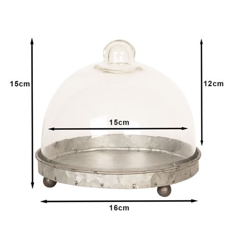 Load image into Gallery viewer, Clayre eef stolp 6gl2492 grijs transparent 16x15 cm
