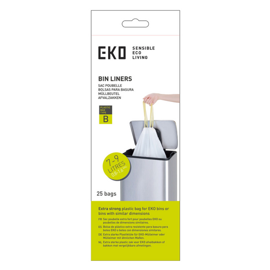 Eko afvalzakken type b | 7 - 9 liter | rol 25 stuks