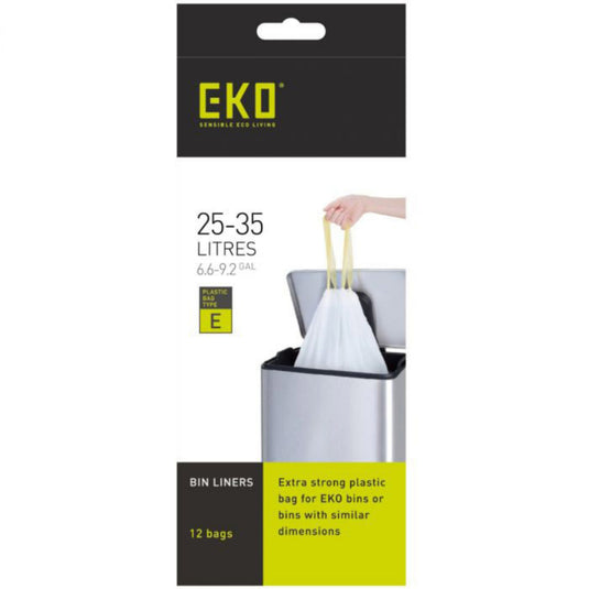 Eko afvalzakken type e 25-35 liter - rol 12 zakken