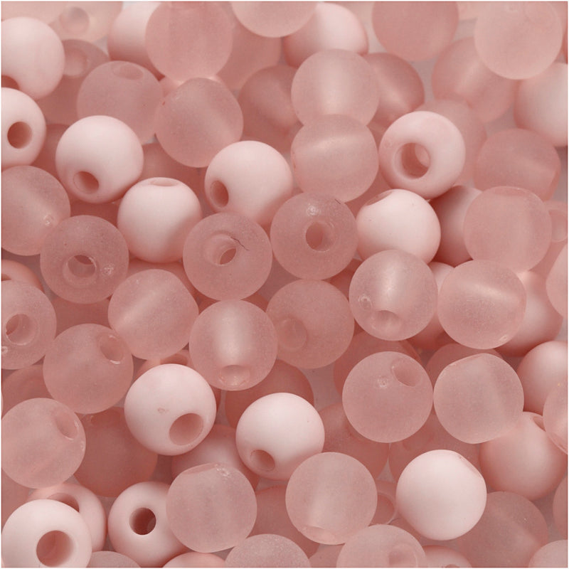 Afbeelding laden in galerijviewer, Https: www.cchobby.nl plastic-kralen-d-6-mm-gatgrootte-2-mm-ca-150-stuk-roze-40-gr-1-doos
